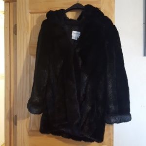 Pamela McCoy faux fur coat