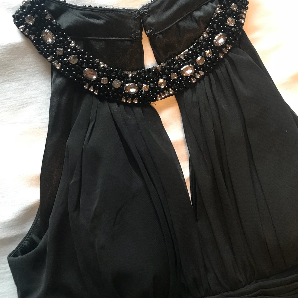 Eliza J Black formal chiffon gown