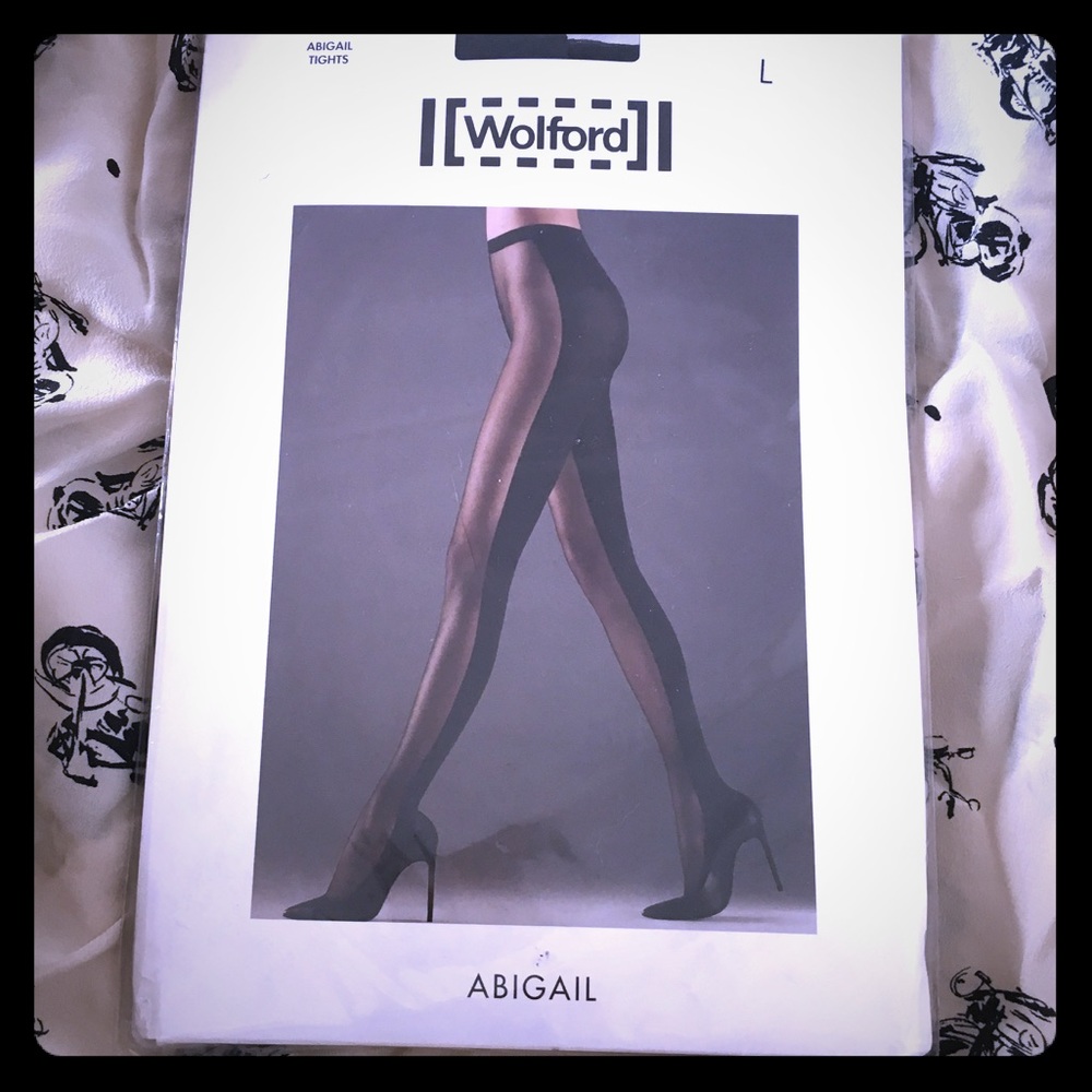 Wolford-super Abigail tights. BLACK ON BLACK NWT✅