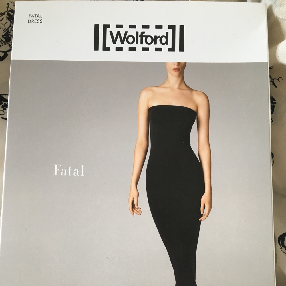 Wolford famous fatal dress BLACK LARGE NWT✅🖤✅