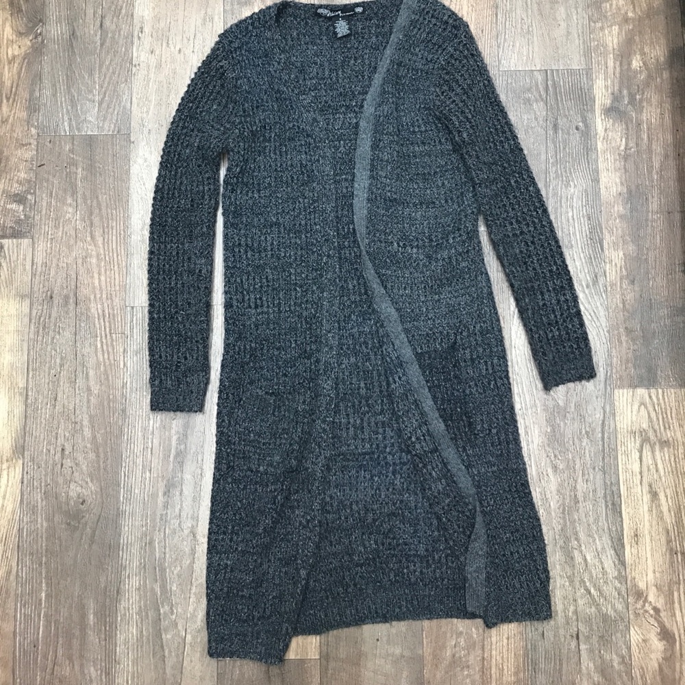 Long grey cardigan