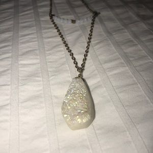 Long druzy necklace