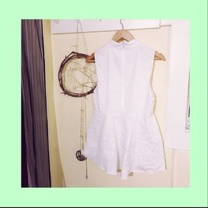 White Zara Peplum Top