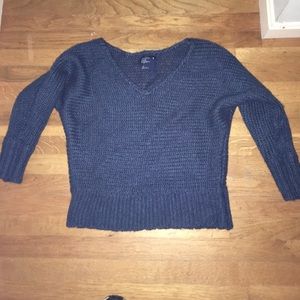 blue v neck sweater american eagle size large