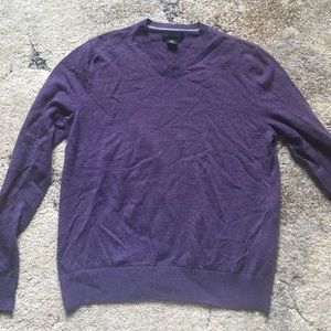 Purple Banana Republic Extra Fine Merino vneck