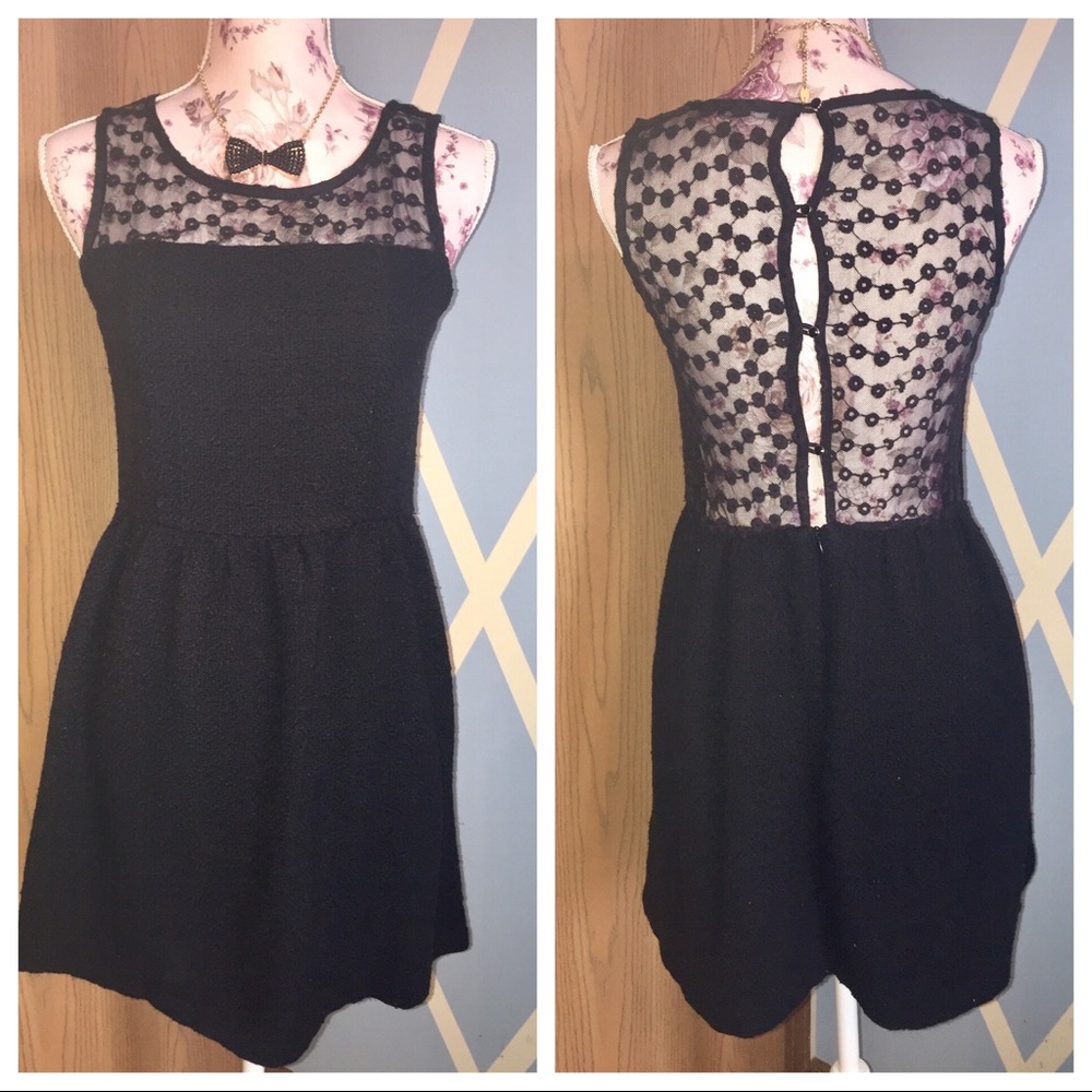 Black mesh dress