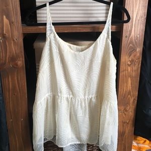 Beautiful cream flowy Anthropologie tank top