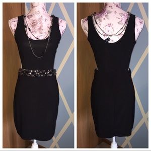 Black Windsor dress side cutouts