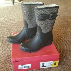 Chooka rain boots classic mid size 6, NWT