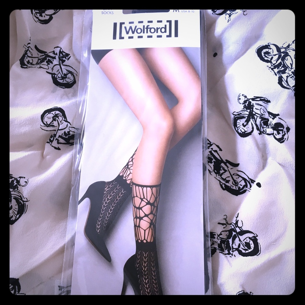 Wolford Lin Socks in Midnight blue NWT 🕸💙✅
