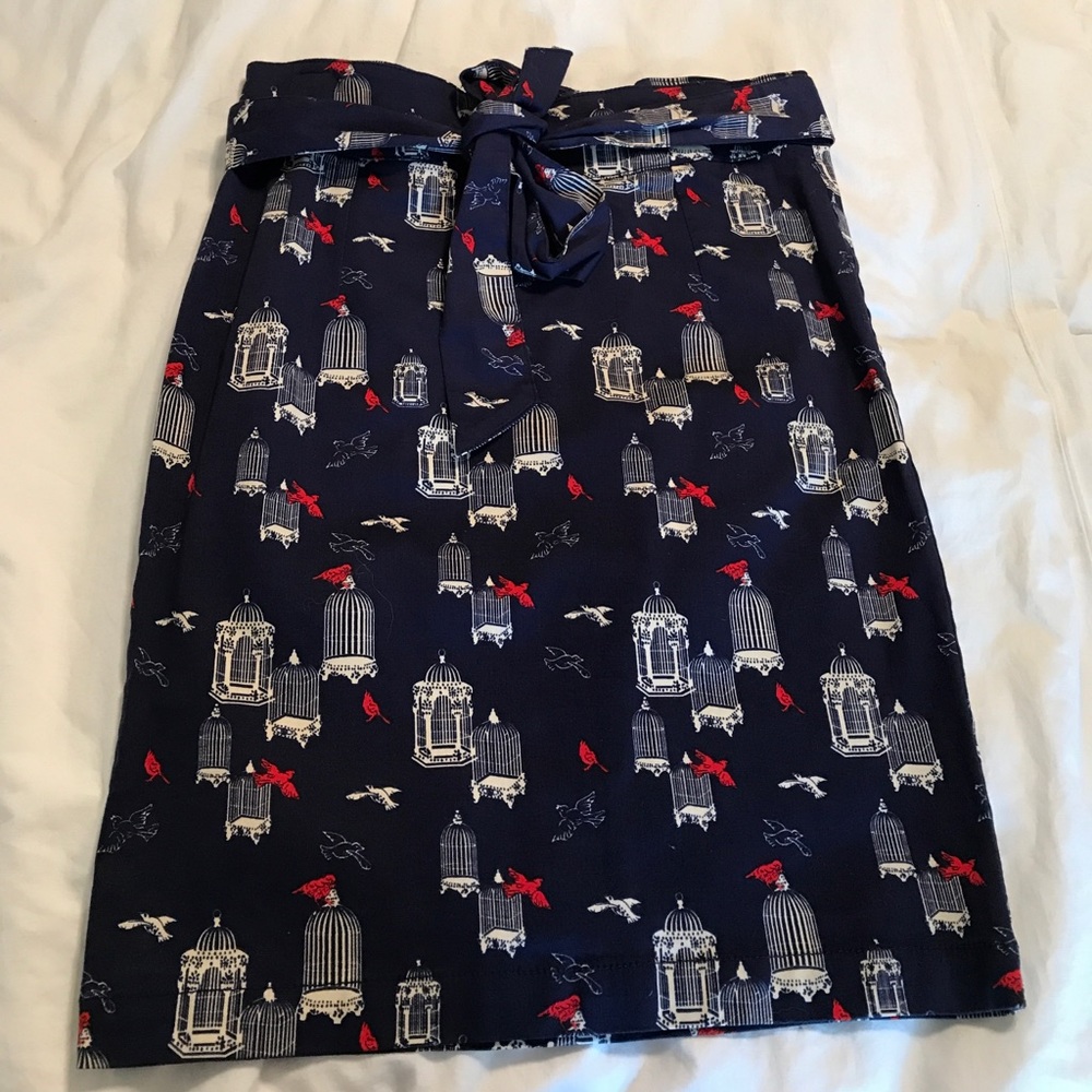 Navy pencil skirt
