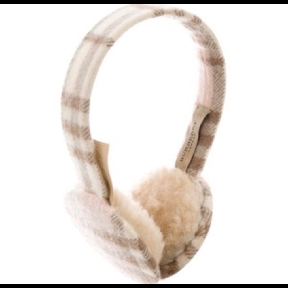Burberry Pink Check Earmuffs sold out