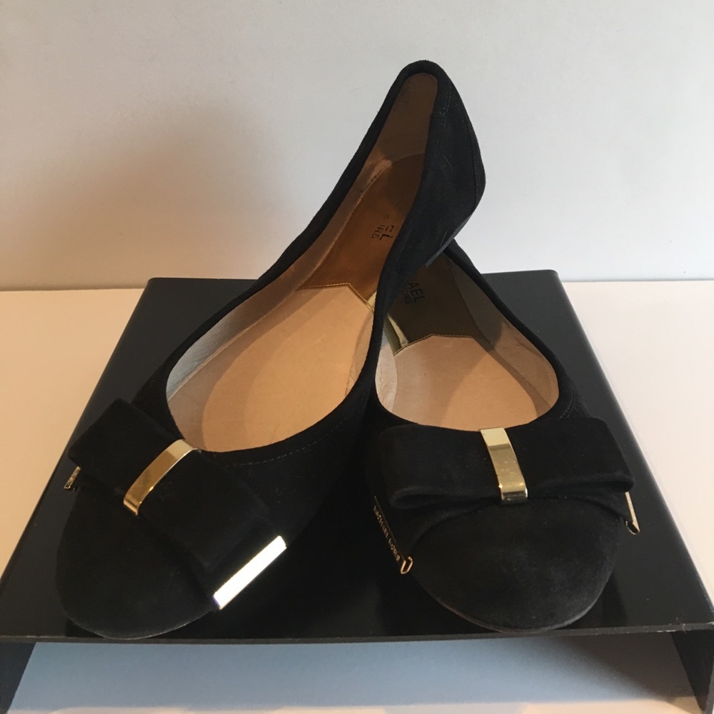 Michael Kors Flats Black/Gold Bow
