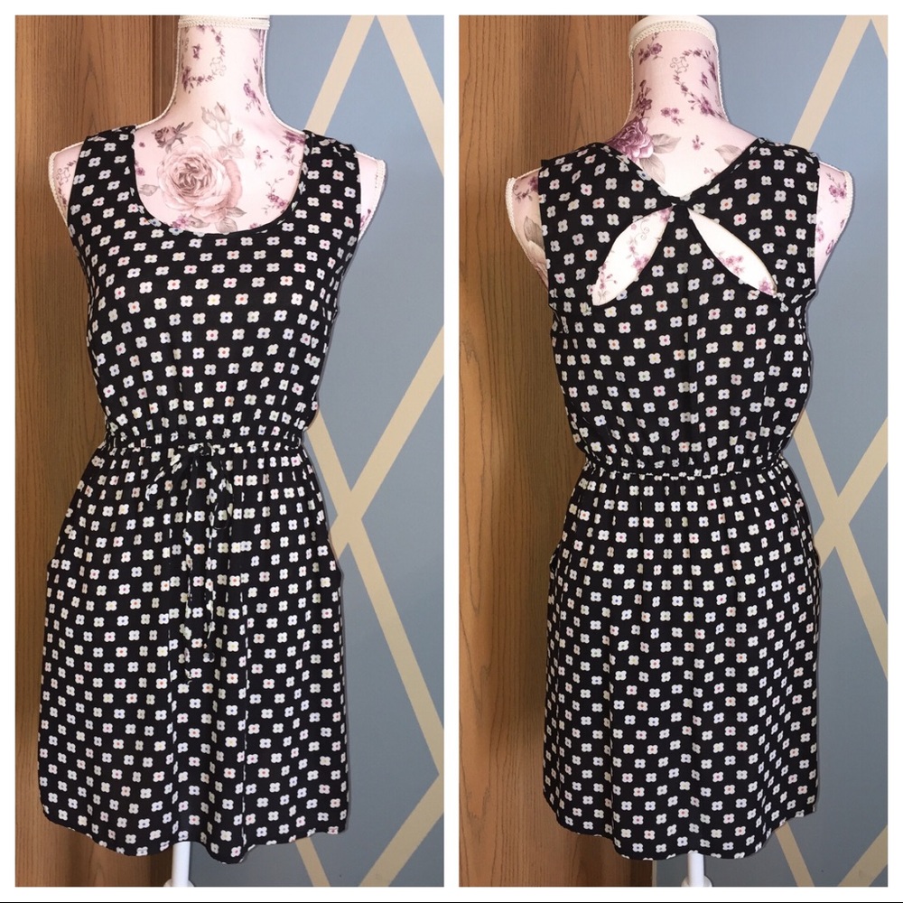Black floral dress