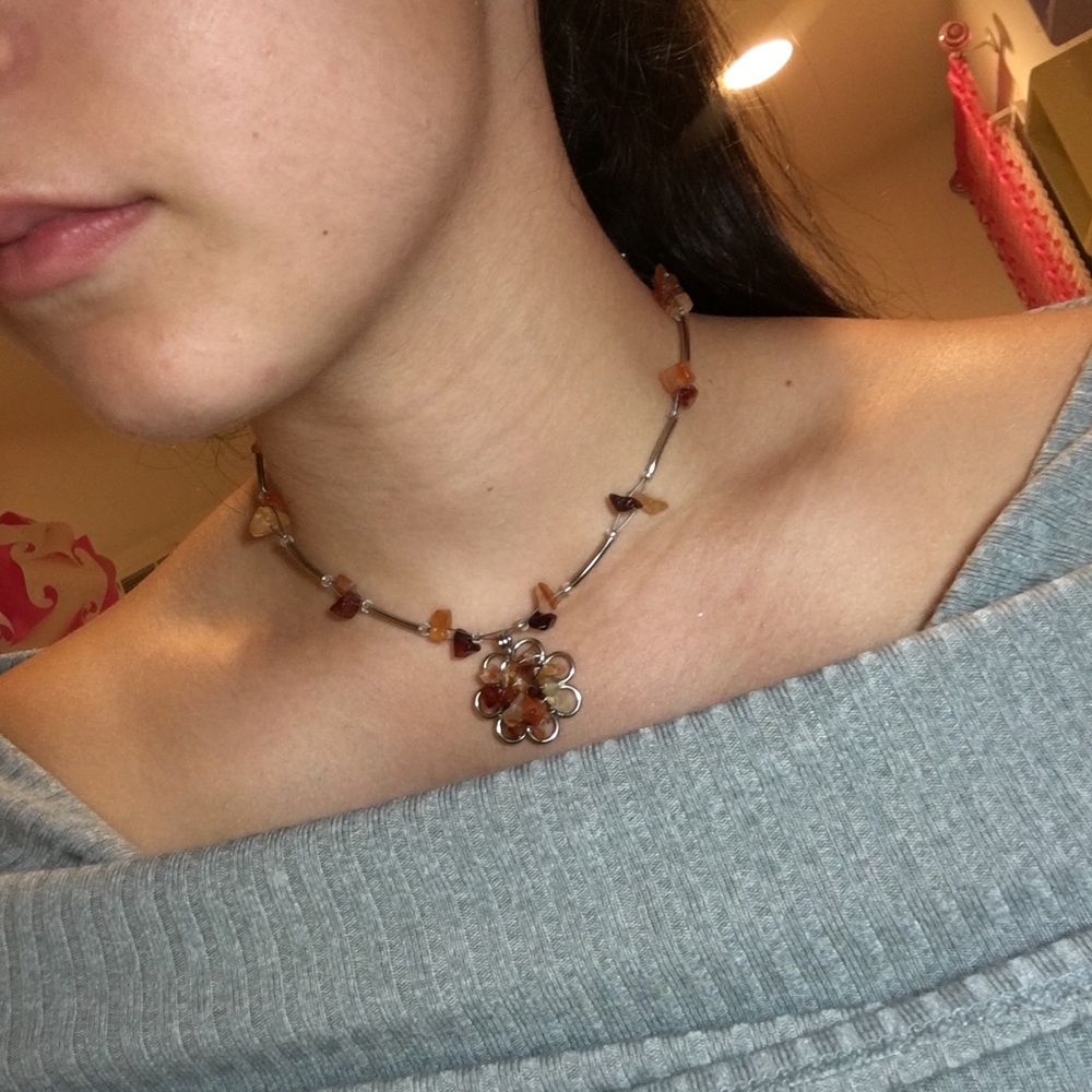 Stone flower Necklace