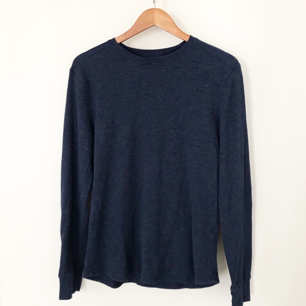 Banana Republic Blue Waffle Knit Pullover