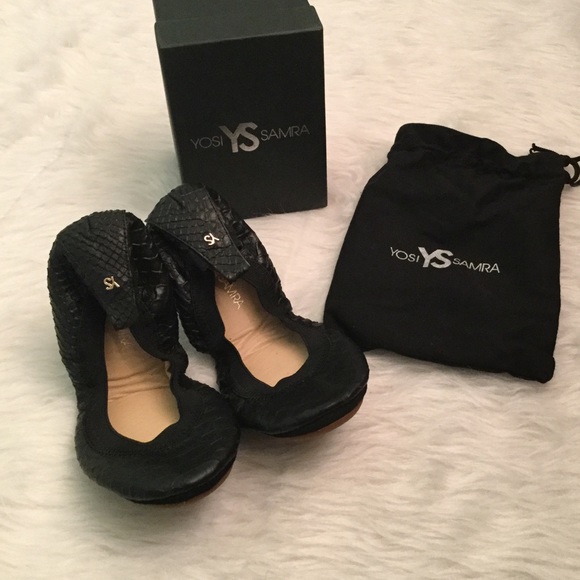 SOLD! NIB Yosi Samra Leather Fold Up Flat - Picture 2 of 6