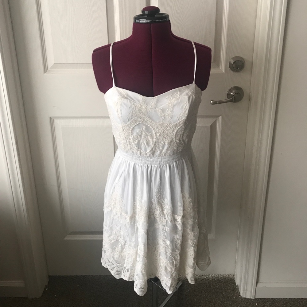 Cream/white Spaghetti Strap Dress