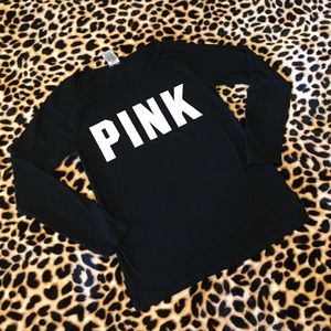 VS PINK OPEN NECK TEE