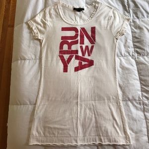 BCBGMAXAZRIA Cream Runway Tee