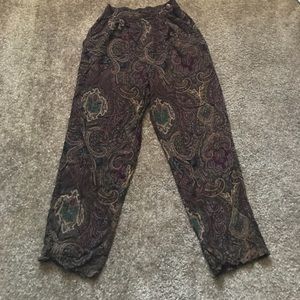 High Waisted Paisley Pants