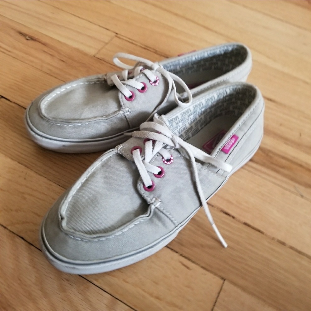 Vans Grey Boat Shoes 6 1/2