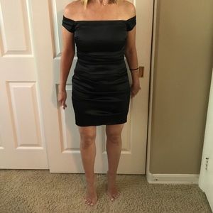 Beautiful Black Rouched Cocktail Dress