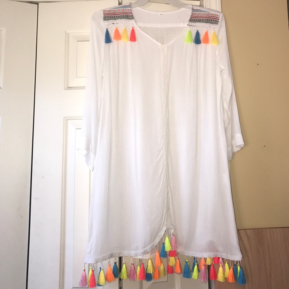 Colorful tassel dress
