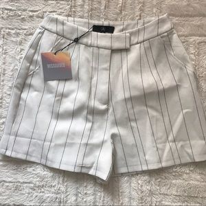 High Waisted Pin Stripe Shorts