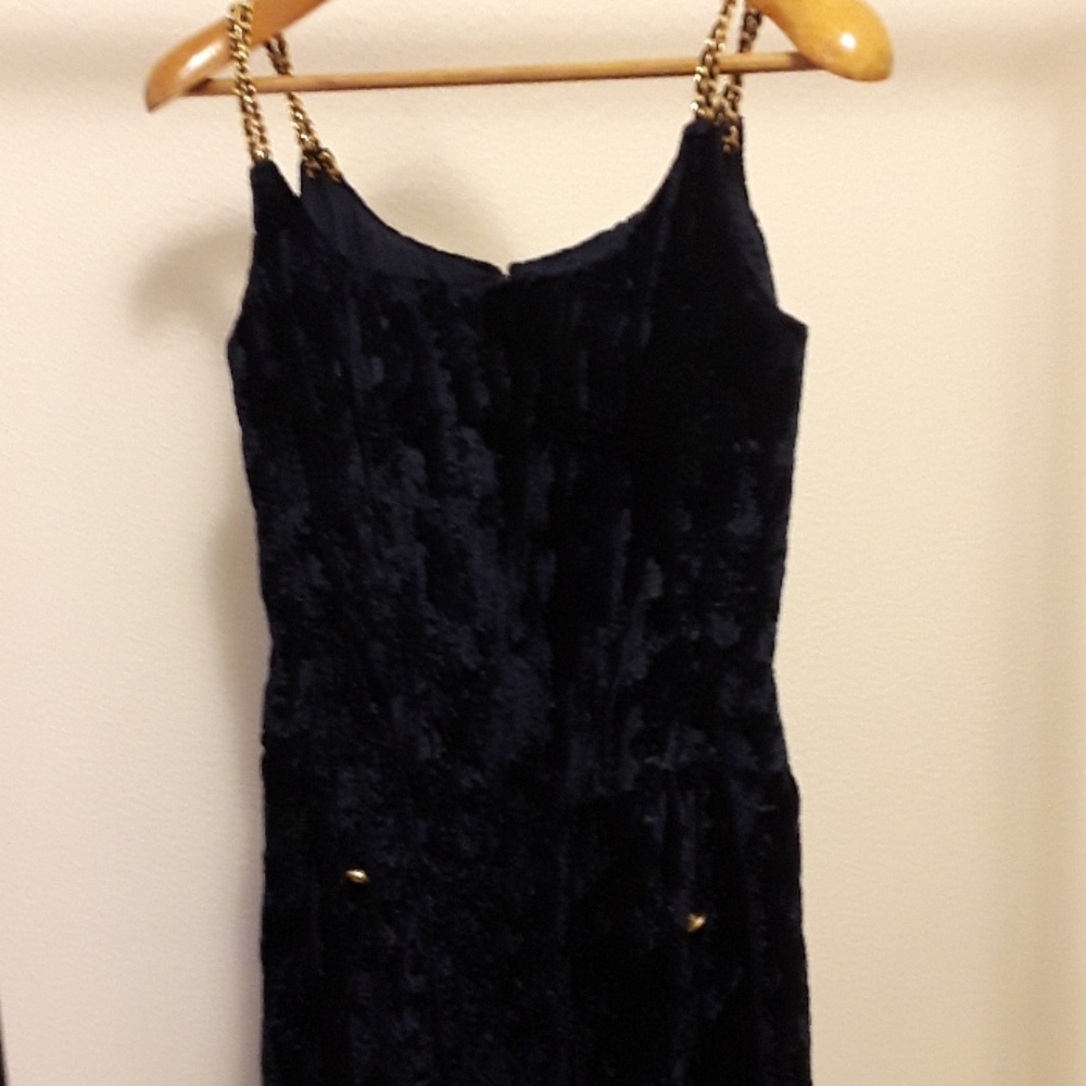 Chanel cocktail dress vintage crush velvet