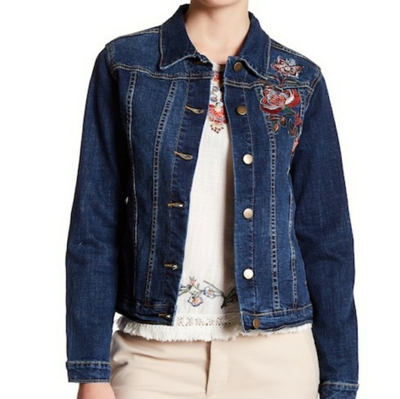 Embroidered denim jacket - Picture 2 of 4