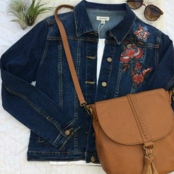 Embroidered denim jacket - Picture 3 of 4