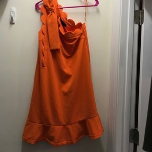 Orange Victoria Beckham dress