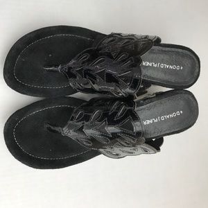 Donald pliner wedges black size 8