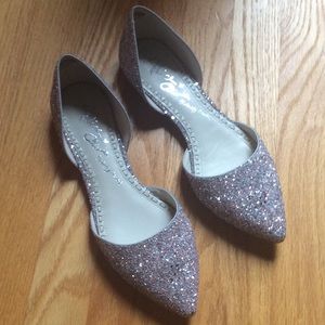 Alice and Olivia glitter Hillary d'Orsay Flats