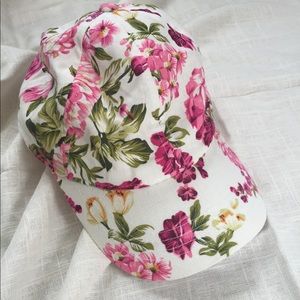 Women's floral ball cap