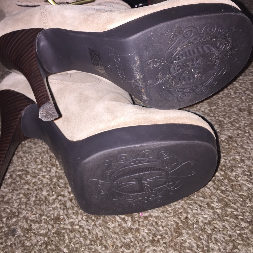 Taupe New Heel Boots - Picture 8 of 8