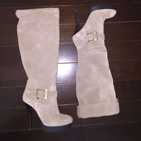 Guess Shoes - Taupe New Heel Boots