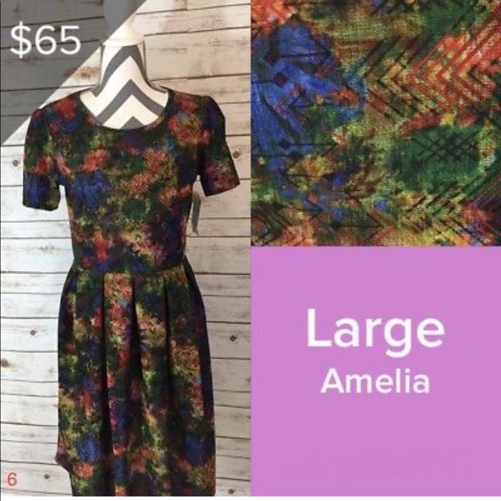 *sold* LuLaRoe Amelia Tribal Multicolor Dress