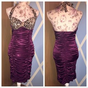 Animal Print purple dress