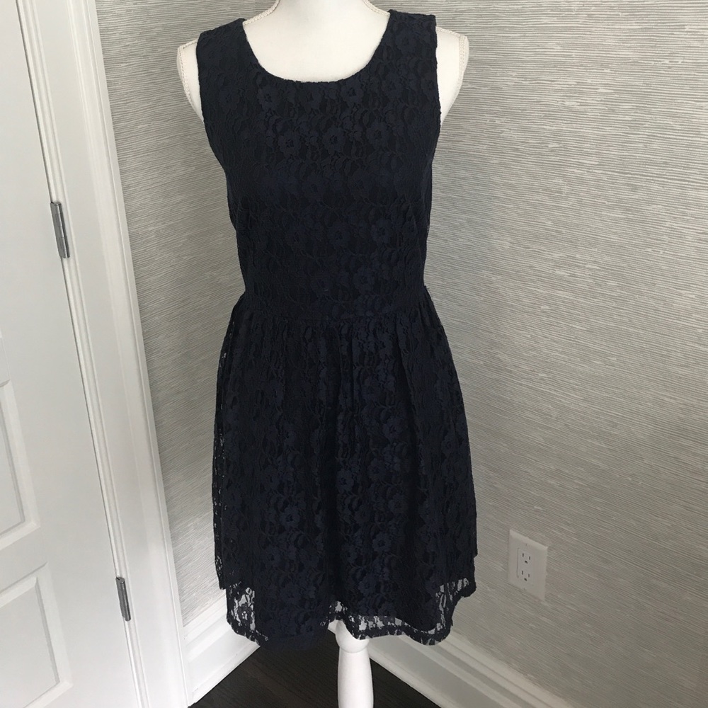 Navy blue lace dress