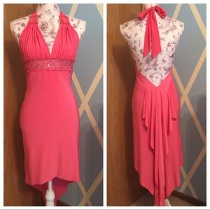 Stunning high low dress with a tail