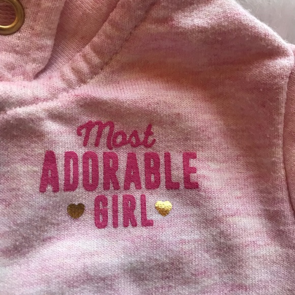 Girl’s Pink Hoodie. Carter’s 3 mts - Picture 2 of 5
