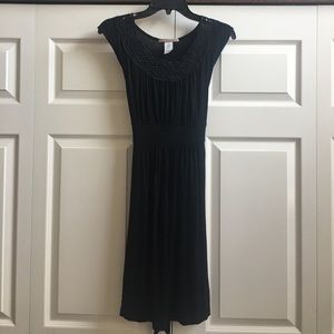 Black knit dress