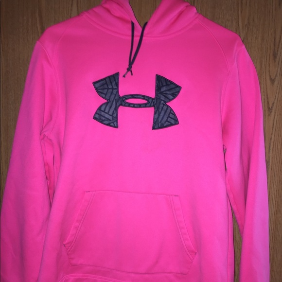 Under armor pink pull over hoodie - Picture 1 of 1