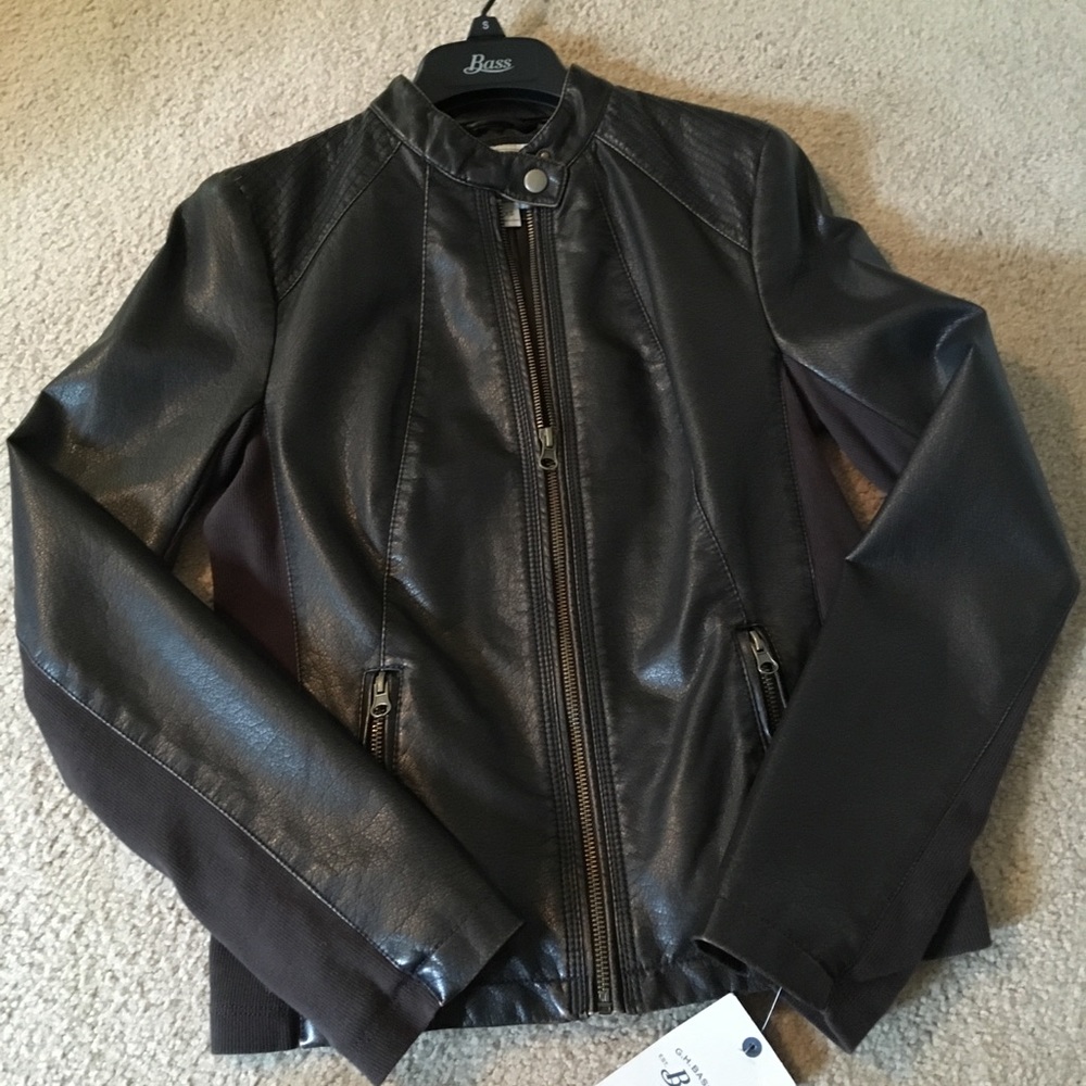G. H. Bass XS Faux Leather Jacket