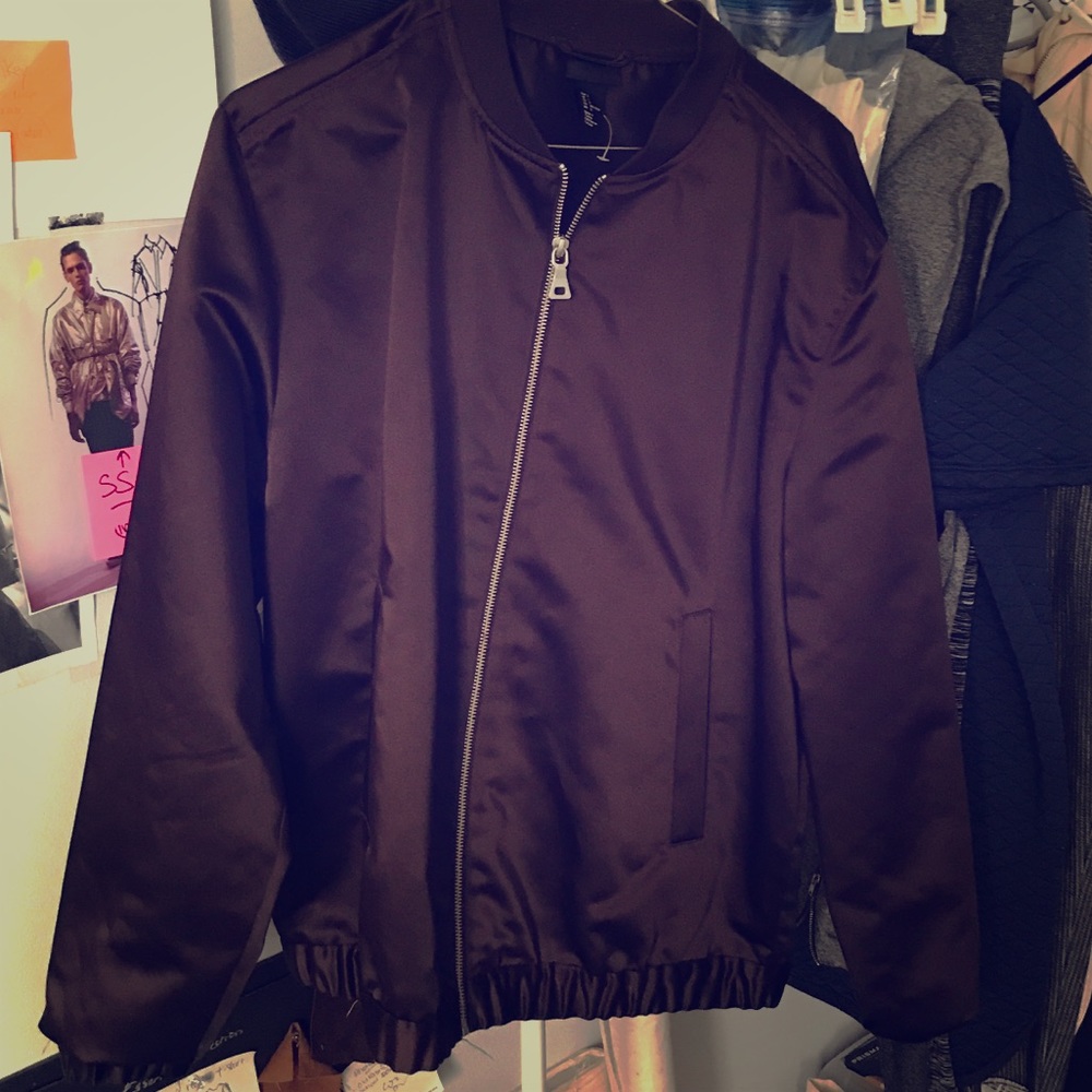 Satin Bomber Jacket
