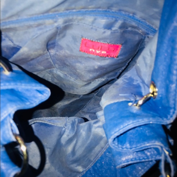 EUC LuLu Blue Hobo bag Handbag - Picture 3 of 4