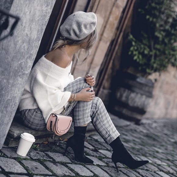 Last 1✨Michelle Black Lycra Sock Bootie - Picture 4 of 8