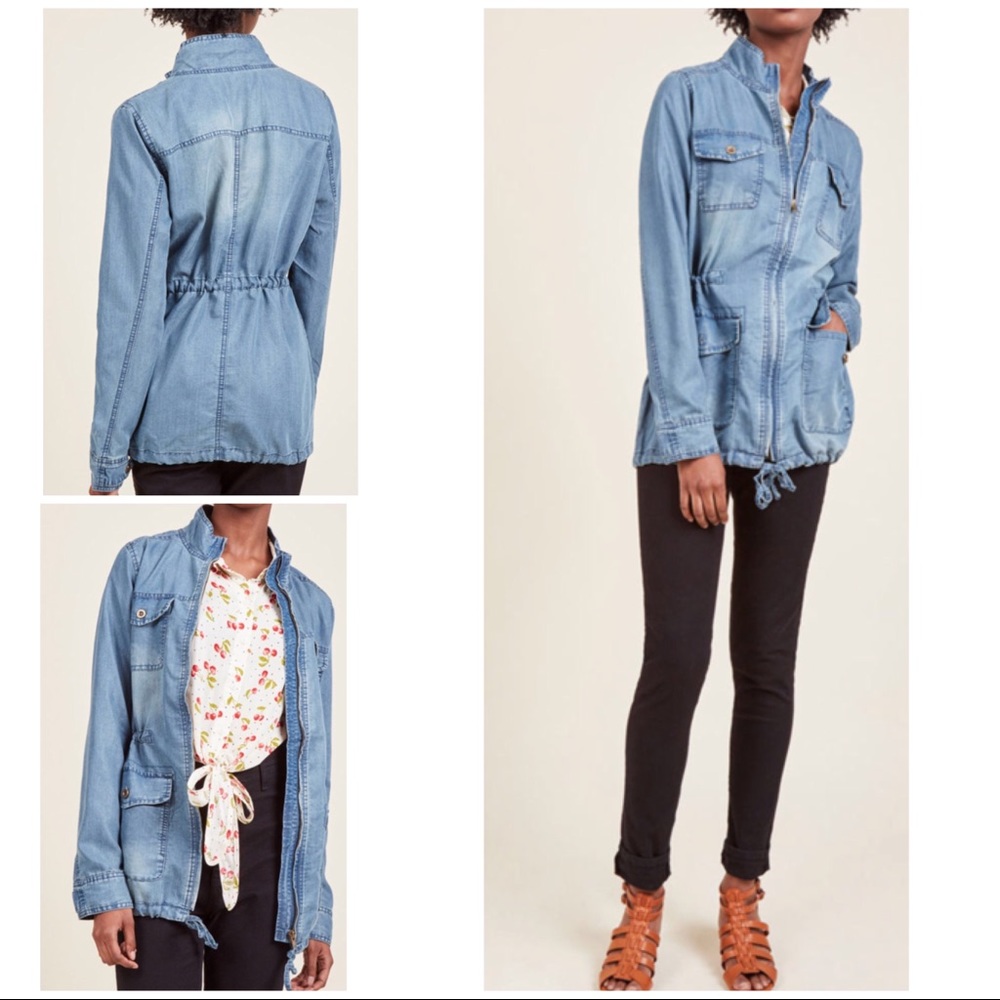 EUC Modcloth Denim Chambray Utility Jacket